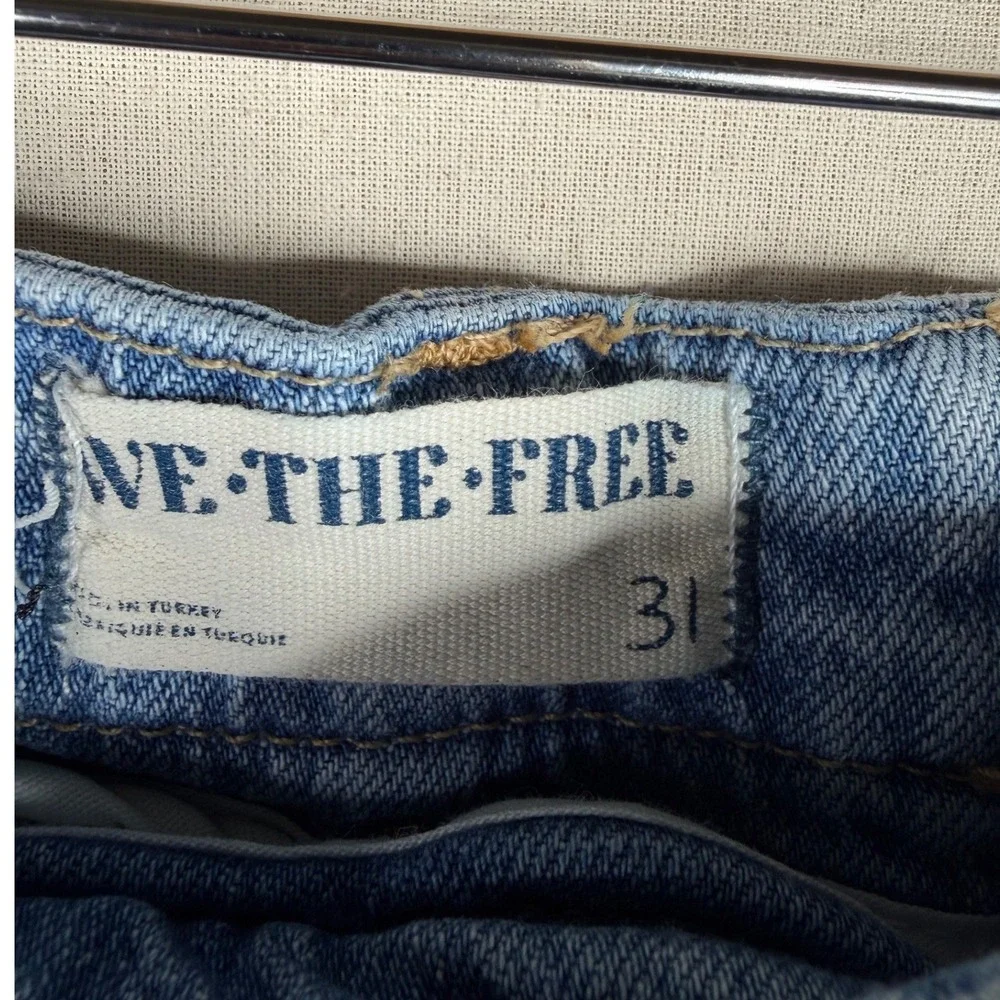 Free People We the Free Cargo Denim Skort size 31 Blue - Picture 2 of 8